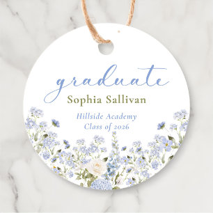 Wildflower Bloom Graduation Party Favour Tags