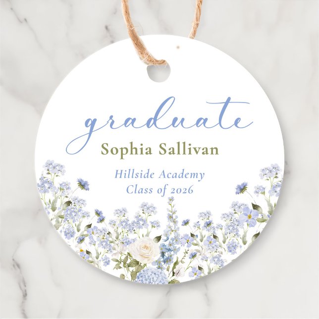 Wildflower Bloom Graduation Party Favour Tags (Creator Uploaded)