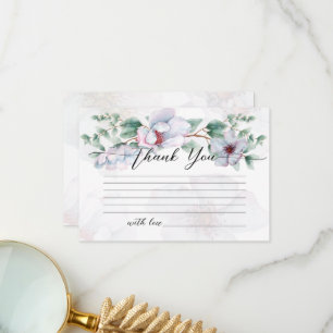 Wildflower bloom watercolor  thank you card