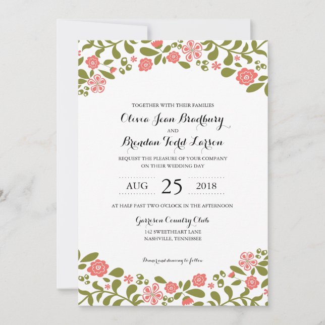 Wildflower Blossoms | Wedding Invitation (Front)