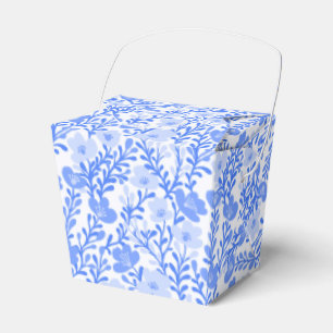 Wildflower Blue Blooms Floral Baby Shower Custom Favor Box