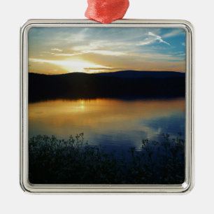 Wildflower, Blue sunset Metal Ornament