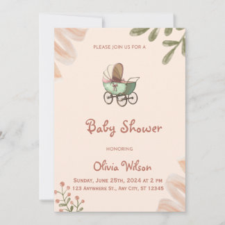 Wildflower Boho Baby Shower Invitation
