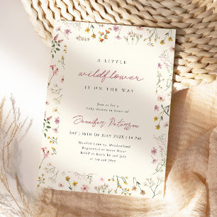 Wildflower Boho Baby Shower Invitation
