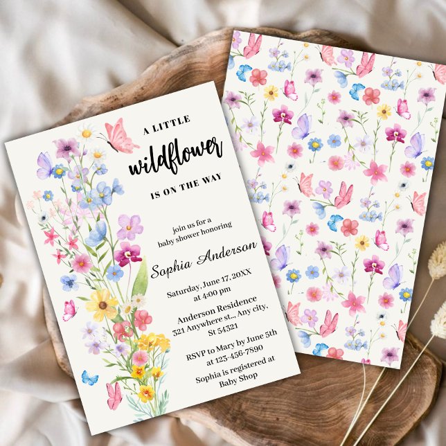 Wildflower Boho Baby Shower Invitation (Creator Uploaded)