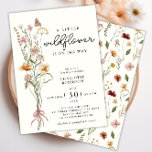 Wildflower Boho Baby Shower Invitation<br><div class="desc">Are you looking for a beautiful baby shower theme for a mommy-to-be? Check out this Wildflower Boho Baby Shower Invitation. It features a beautiful bouquet of watercolor wildflowers on a cream background. On the back, you find a cute floral pattern. But you can change the background colour in the design...</div>