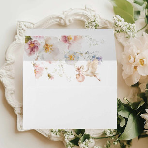 Wildflower Boho Baby Shower Invitation Envelope