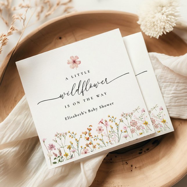 Wildflower Boho Baby Shower Napkin (Creator Uploaded)