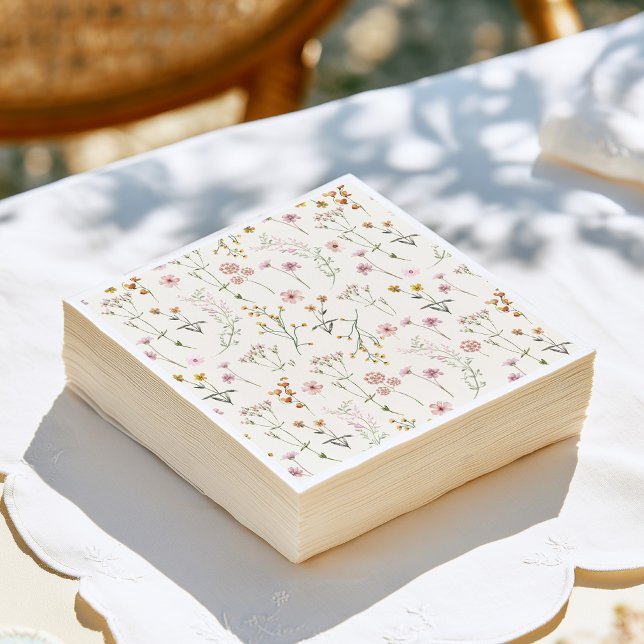 Wildflower Boho Baby Shower Napkin (Creator Uploaded)