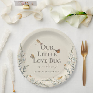  Wildflower Boho Baby Shower Tableware  Paper Plate
