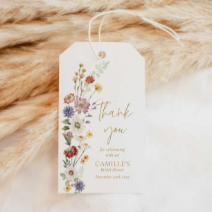 Wildflower Boho Bridal Shower Gift Tags
