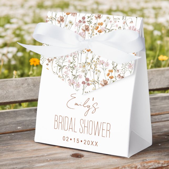 Wildflower Boho Bridal Shower In Bloom Garden Favor Box (Creator Uploaded)