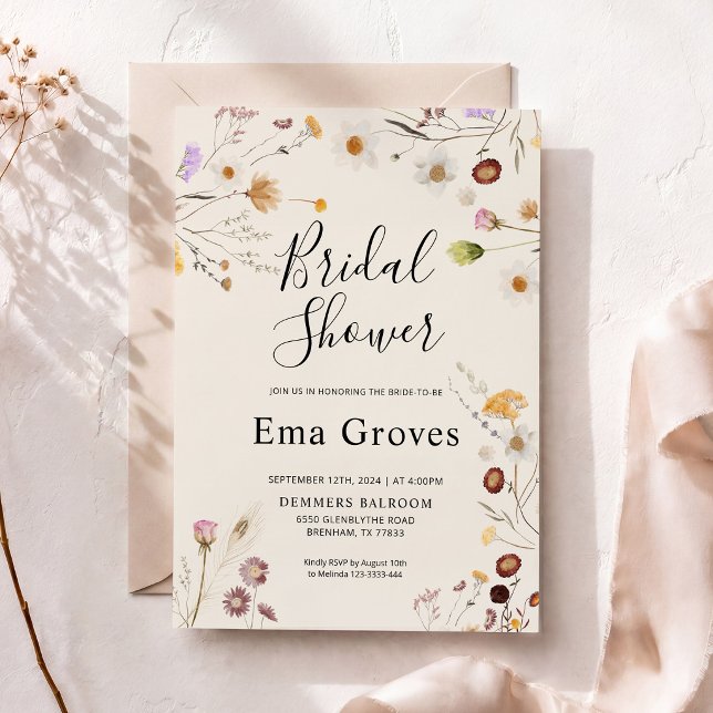 Wildflower Boho Bridal Shower Invitation  (Creator Uploaded)