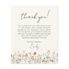 Wildflower Boho Bridal Shower Thank You Card