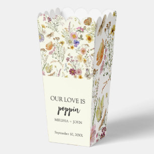 Wildflower Boho Butterfly Popcorn Favor Box