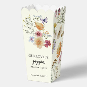 Wildflower Boho Butterfly Popcorn Favor Box