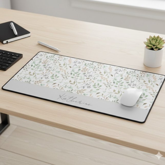 Wildflower Boho Custom Custom Name  Desk Mat (Creator Uploaded)