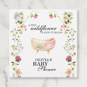 Wildflower Boho Floral Baby Shower Favour Tags