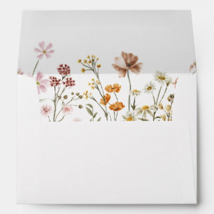 Wildflower Boho Graduation Floral Envelope