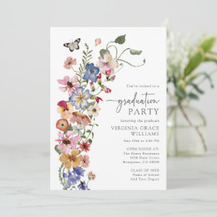 Wildflower Boho Graduation Party Invitation