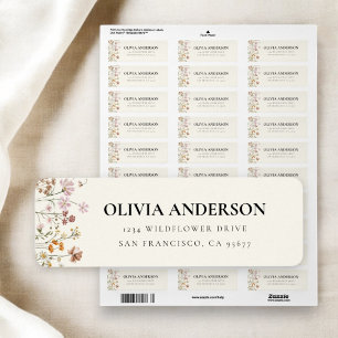 Wildflower Boho In Bloom Garden Return Address