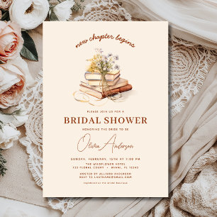 Wildflower Boho New Chapter Begins Bridal Shower Invitation