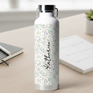 Wildflower Boho Personalized Water Bottle