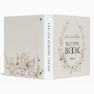 Wildflower Boho Rustic Elegant Bridal Shower Binder