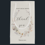 Wildflower Boho Rustic Elegant Bridal Shower Small Gift Bag<br><div class="desc">wildflower Boho Rustic Elegant Bridal Shower Invitation</div>