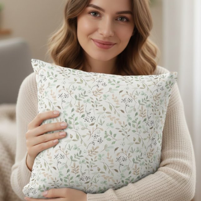 Wildflower Boho  Throw Pillow (Creator Uploaded)