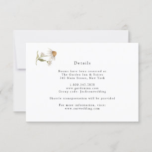 Wildflower Boho Wedding Details Card