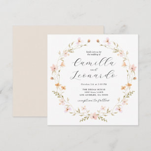 Wildflower Boho Wedding Invitation
