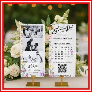 Wildflower Boho   Wedding QR Save The Date