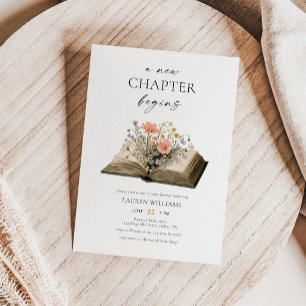 Wildflower Book New Chapter Begins Baby Shower Invitation