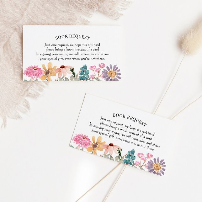 Wildflower Book Request/Book for Baby Business Car Business Card (Creator Uploaded)