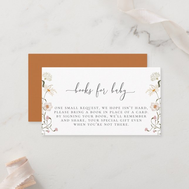 Wildflower Book Request Enclosure Card (Front/Back In Situ)