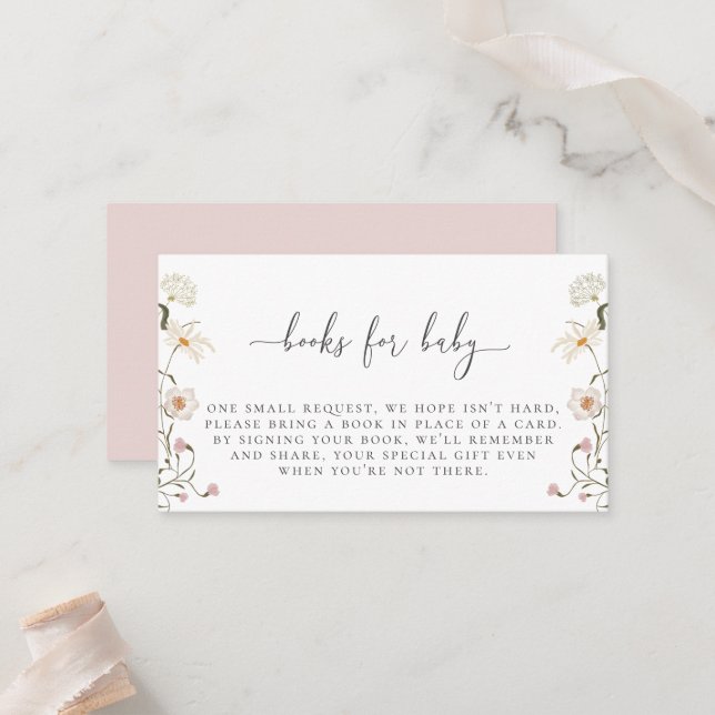 Wildflower Book Request Enclosure Card (Front/Back In Situ)