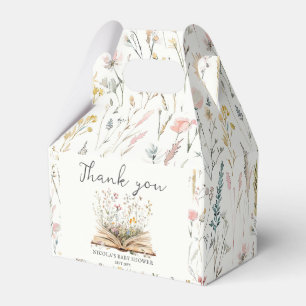 Wildflower   Book Theme Baby Shower Favor Box