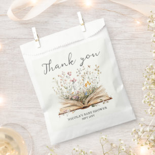 Wildflower Book Theme Baby Shower Favour Bag