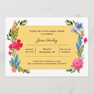 Wildflower Border featuring yellow Invitation
