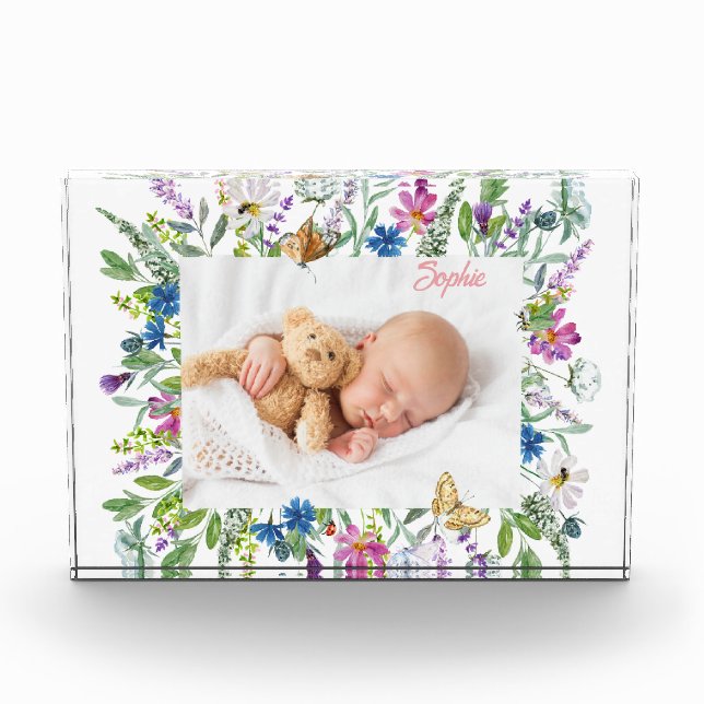 Wildflower Border Photo  Block (Front)