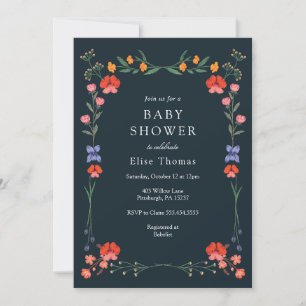 Wildflower Botanic Garden Baby Shower  Invitation