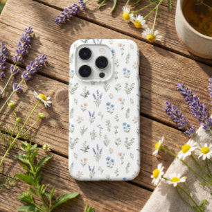 Wildflower Botanical Blue Lavender Floral Boho