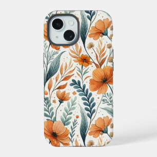 Wildflower Botanical Boho Floral Watercolor iPhone 15 Case
