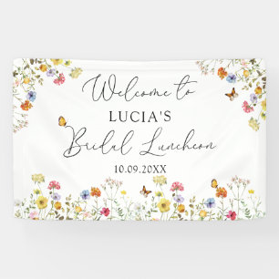 Wildflower Botanical Bridal Luncheon Welcome Banne Banner