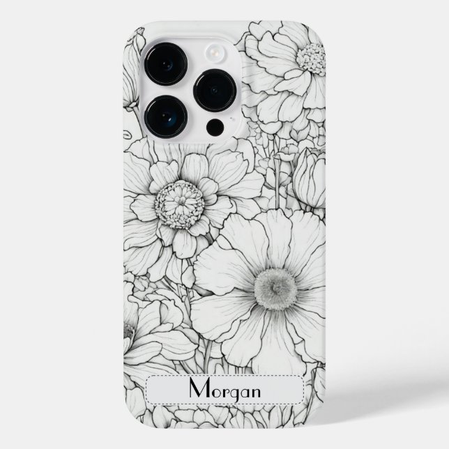 Wildflower Botanical Floral Personalized Case-Mate iPhone Case (Back)