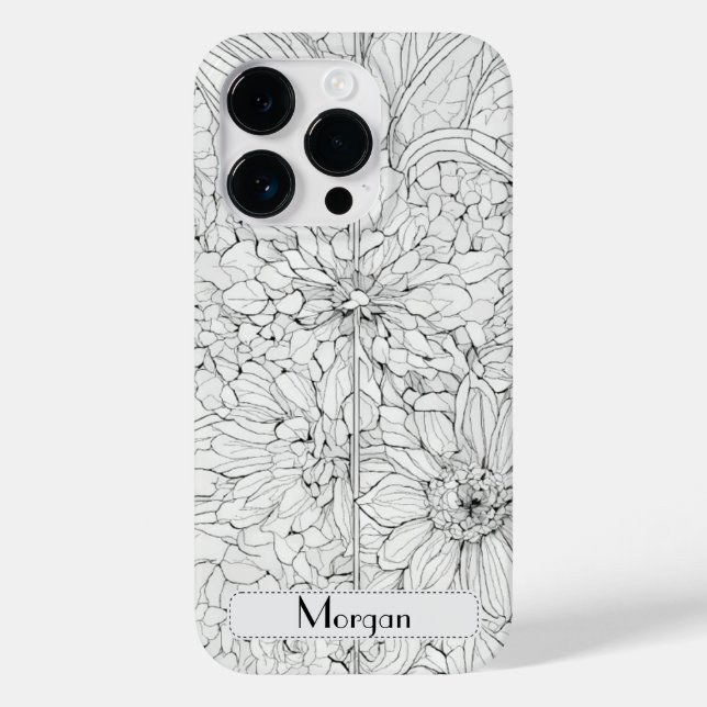 Wildflower Botanical Floral Personalized Case-Mate iPhone Case (Back)