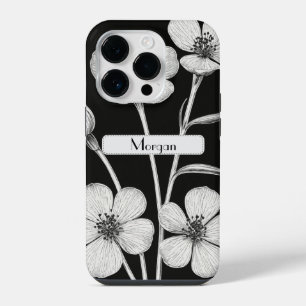 Wildflower Botanical Floral Personalized iPhone 14 Pro Case