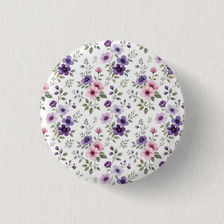 Wildflower Botanical Pin Button