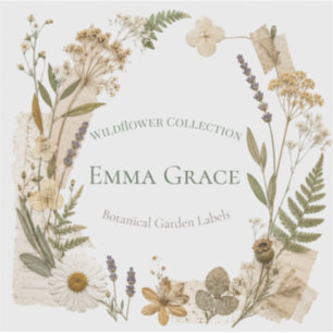 Wildflower Botanical Stickers   Boho Garden Labels